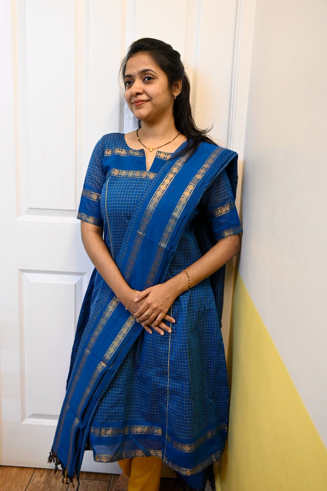 KANCHI/ CHETTINAD 2PIECE  COTTON SET