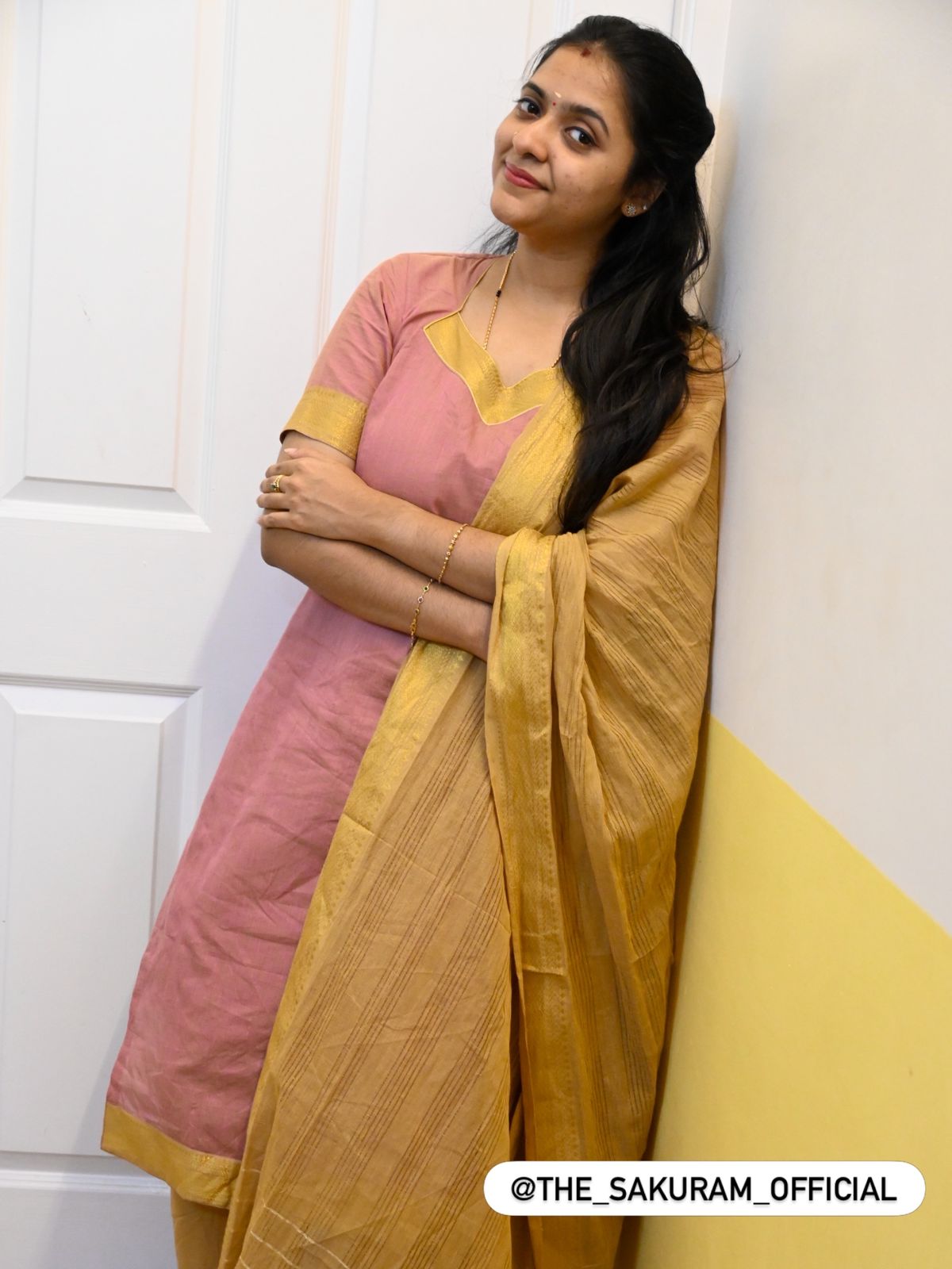 MANGALAGIRI COTTON SALWAR SET - PINK