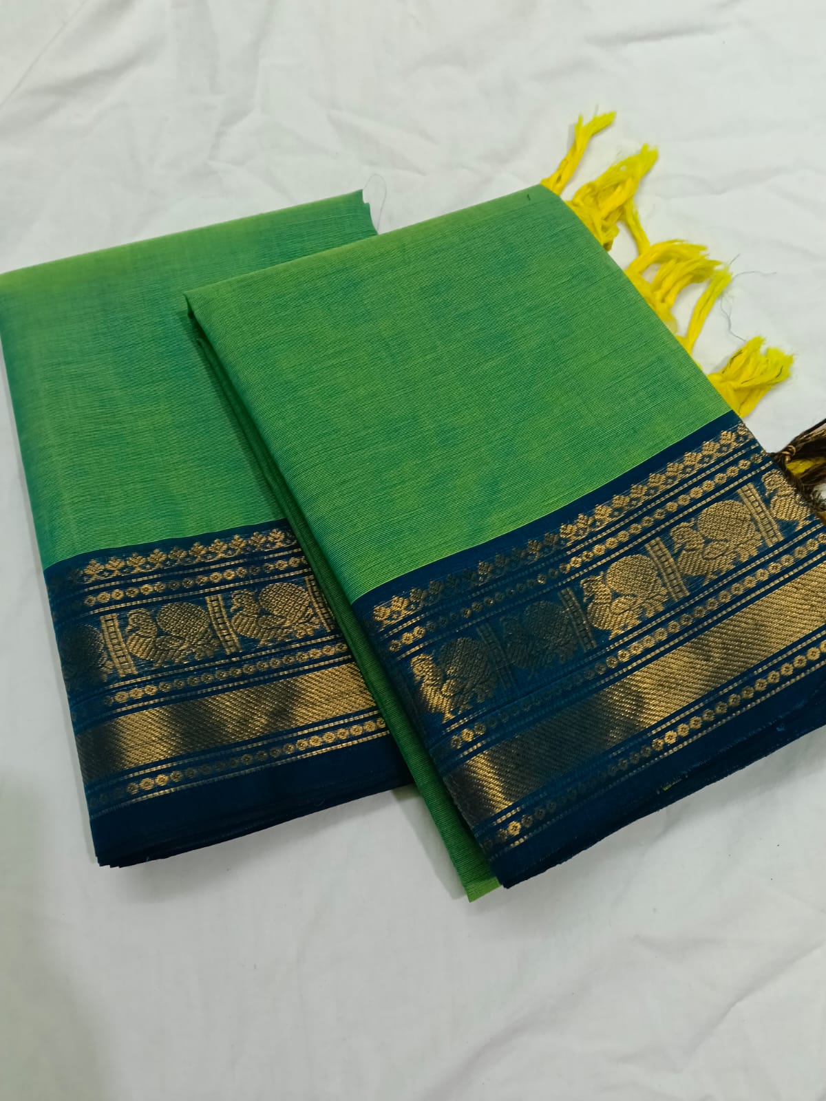 PURE KANCHI COTTON SET -  GREEN