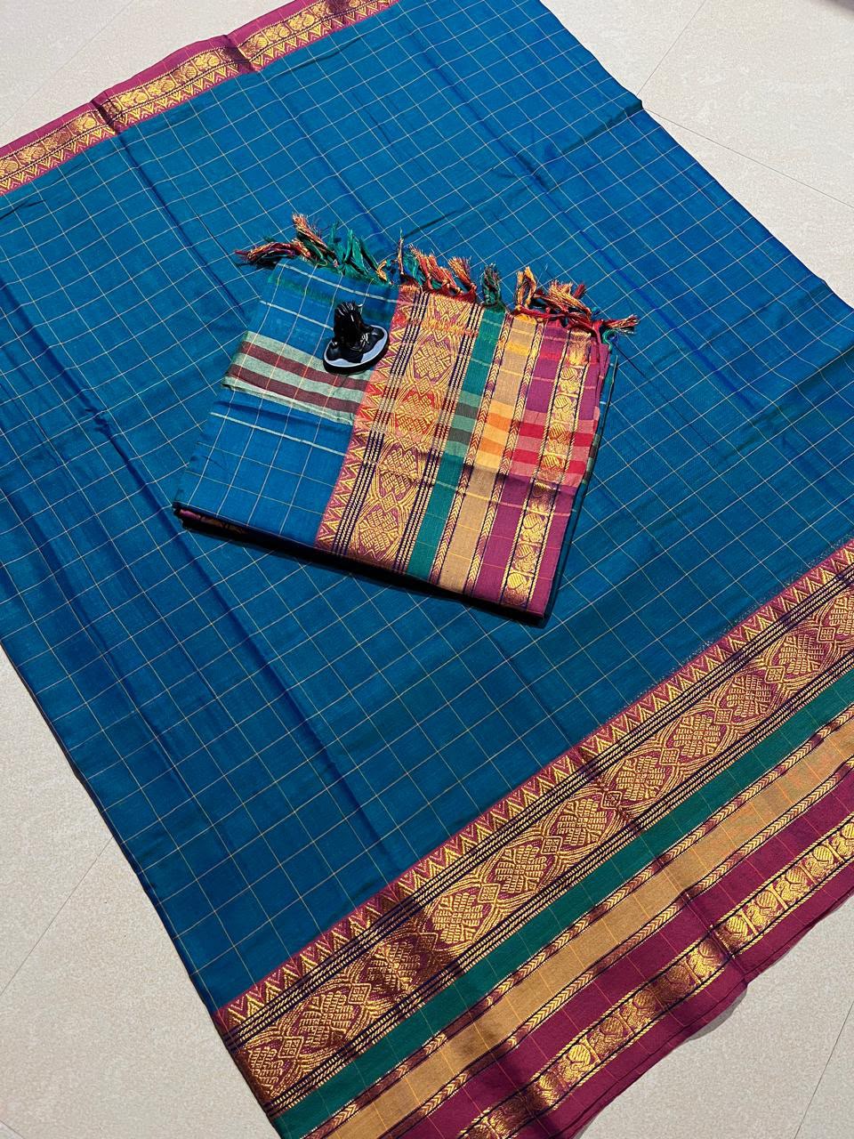 NARAYANAPET 2Pc (ANARKALI )SET-BLUE
