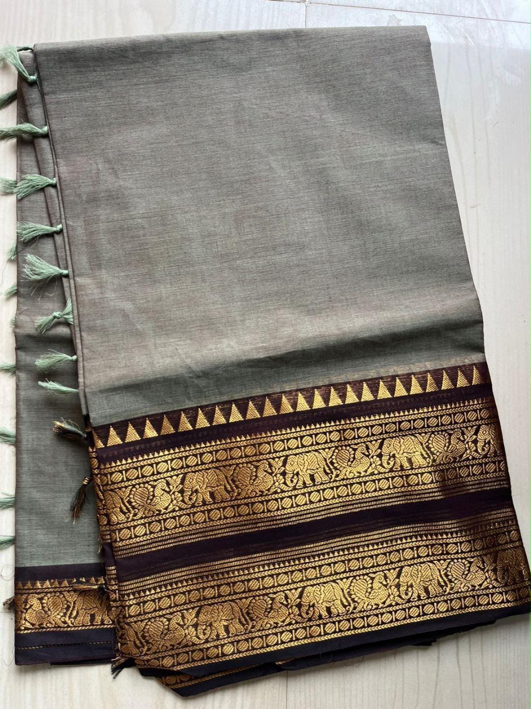 KANCHI COTTON 2-PIECE SET [GREY]