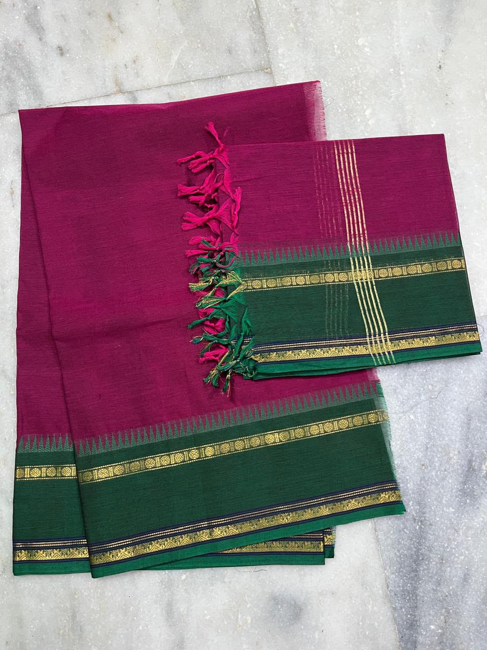 KANCHI COTTON 2-PIECE SET [MAGENTA-PINK]