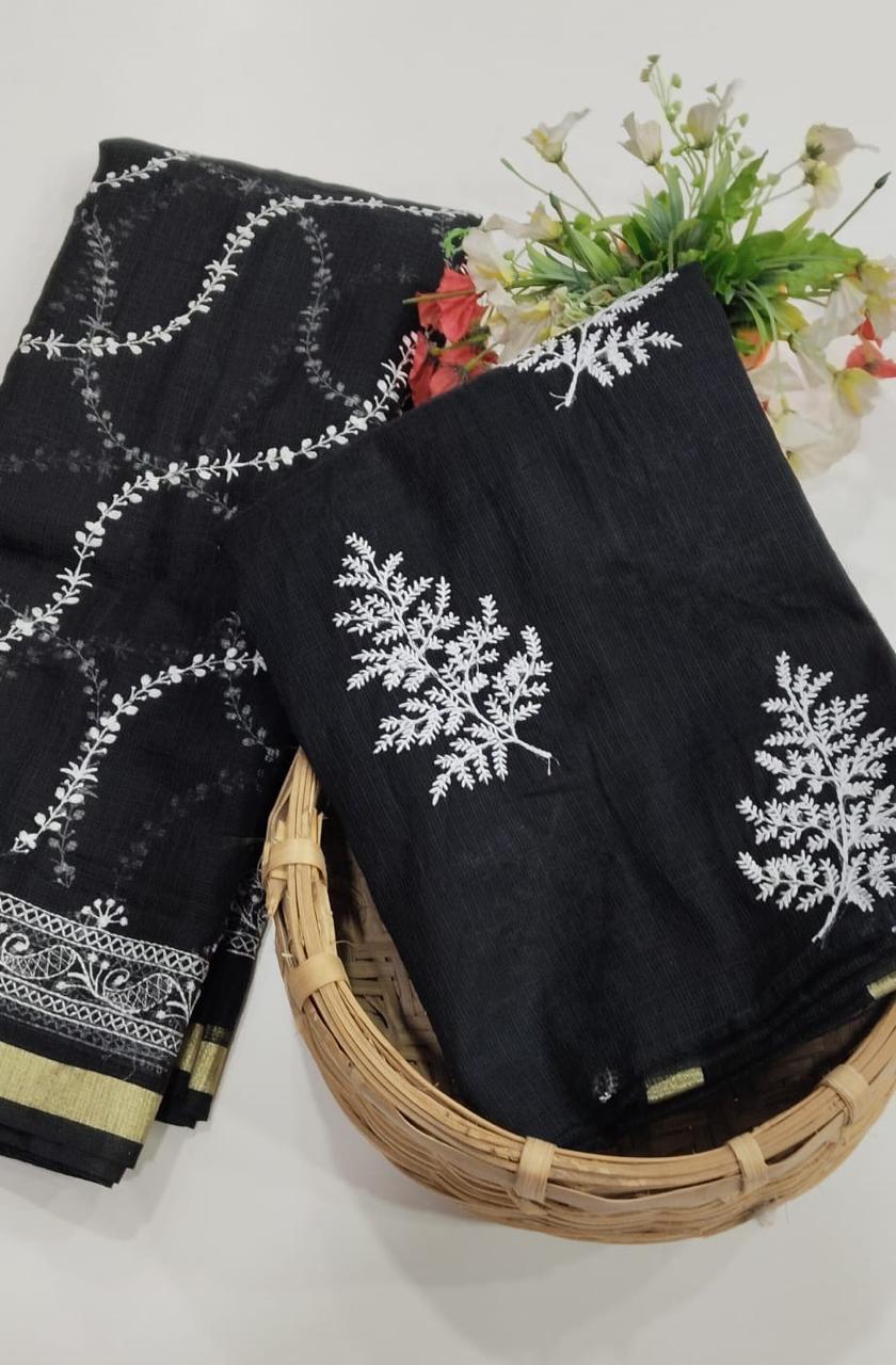 KOTA COTTON 3PCS UNSTITCHED SET(BLACK)