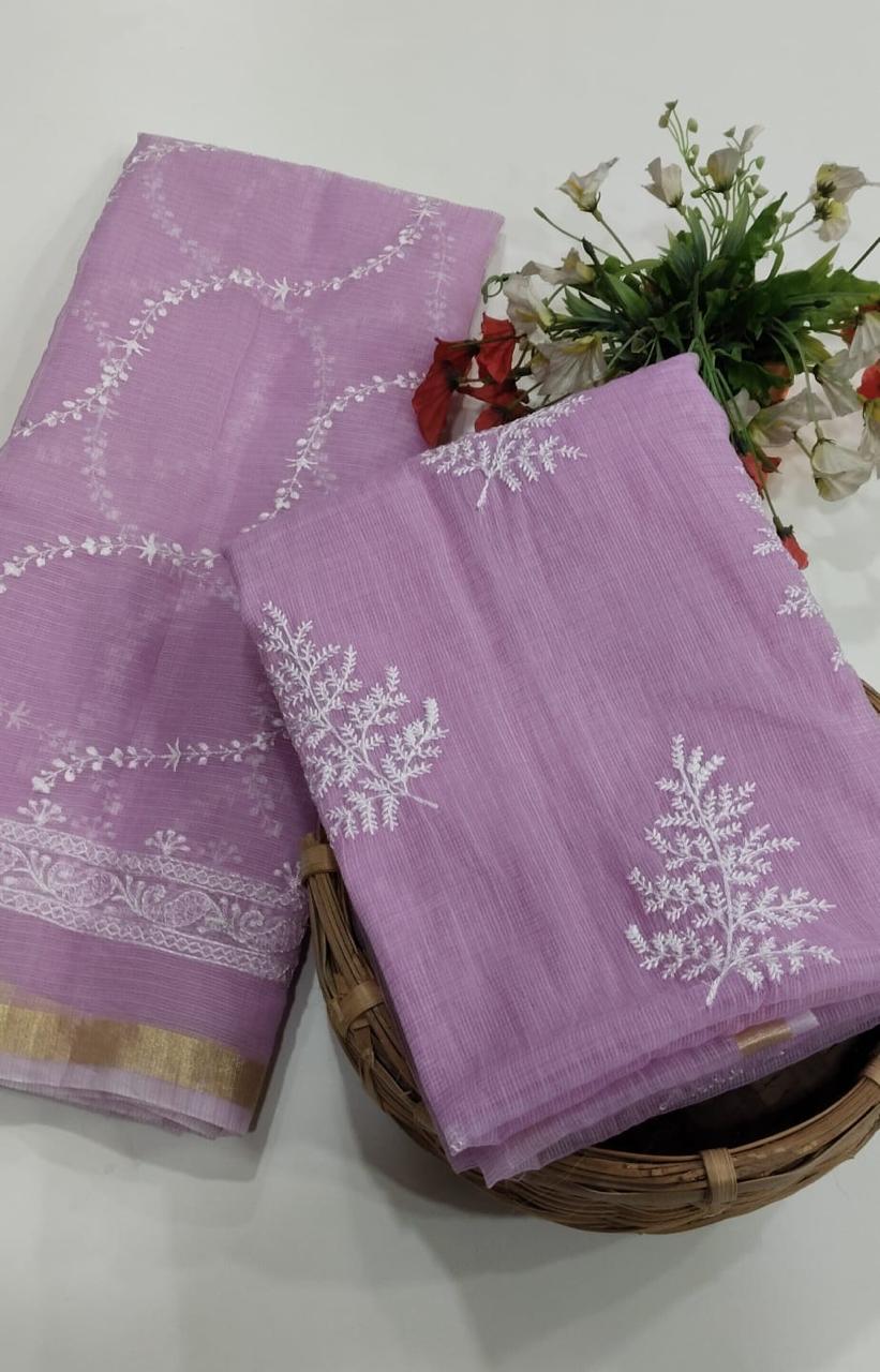 KOTA COTTON 3PCS UNSTITCHED SET(LAVENDER)