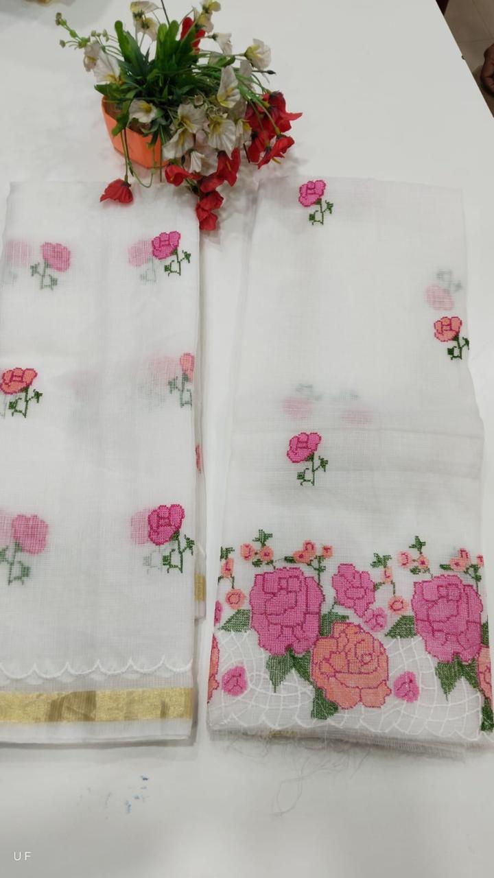 KOTA COTTON 3PCS UNSTITCHED SET(WHITE)