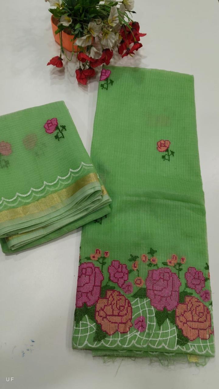 KOTA COTTON 3PCS UNSTITCHED SET(GREEN)
