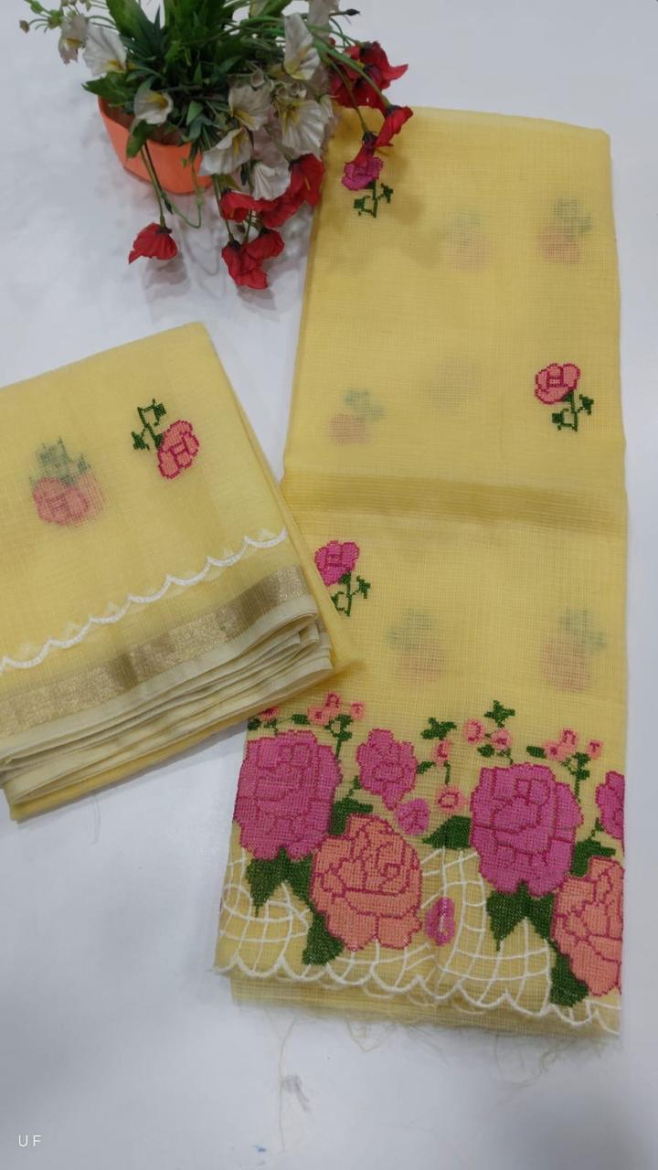 KOTA COTTON 3PCS UNSTITCHED SET(YELLOW)
